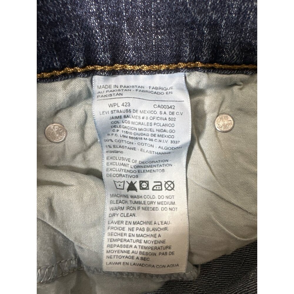 Signature By Levi Strauss Mens Straight Jeans Size W40 L30 Dark Wash Denim - Picture 5 of 6